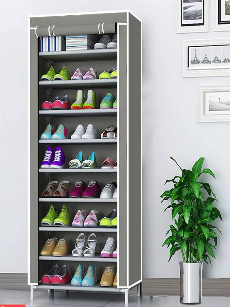 Shoe Rack Closet Organizer Assemblable Shelf Multipurpose Shoe Cabinet