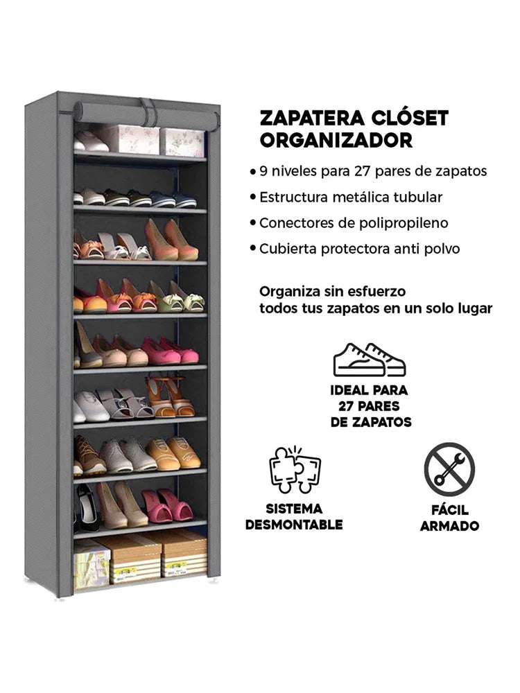 Shoe Rack Closet Organizer Assemblable Shelf Multipurpose Shoe Cabinet