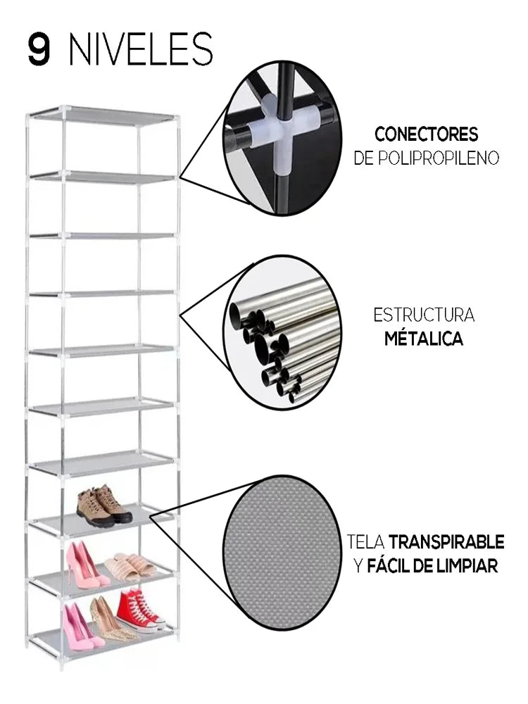 Shoe Rack Closet Organizer Assemblable Shelf Multipurpose Shoe Cabinet