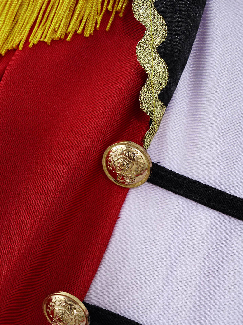 Kids Girls Circus Ringmaster Cosplay Costumes Long Sleeves Bodysuit Leotard Tassel Buttons Romper Jumpsuit for Halloween Party