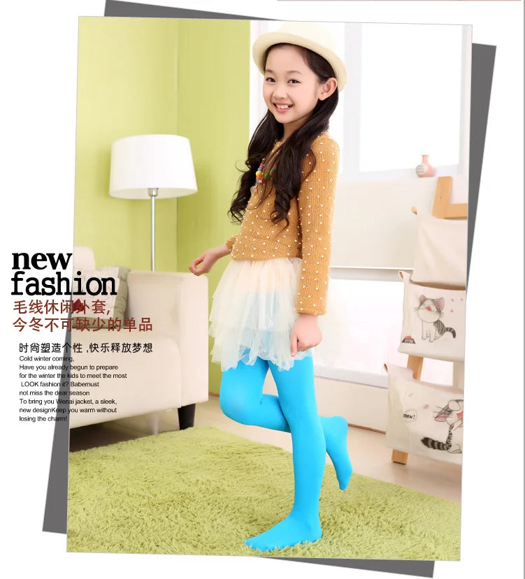 Ballet Dance Tight Halloween School Tights for Girls Soft Stretchy Footed Stockings Kids Dancewear Uniform Elastic Ballet Tights