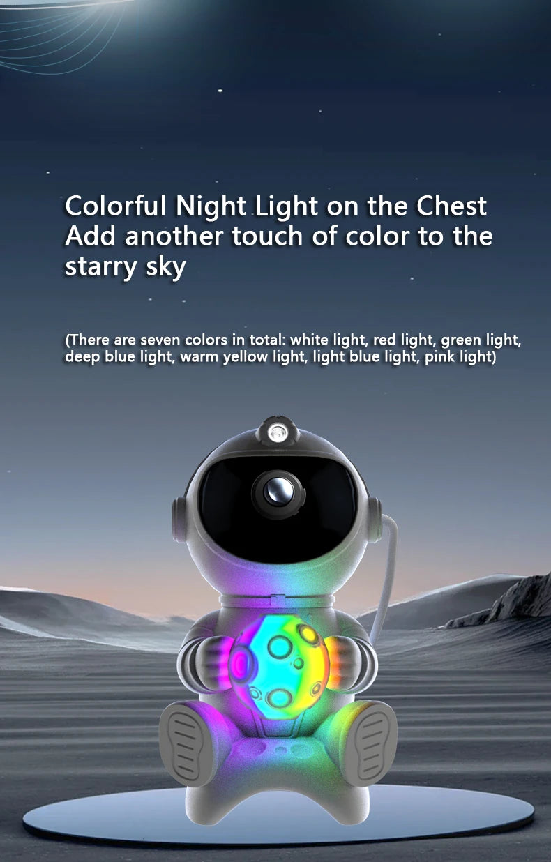 Astronaut LED Star Projector Night Light Galaxy Projectors Bluetooth Speaker for Bedroom Room Decor Kids Gift Starry Sky Lamp