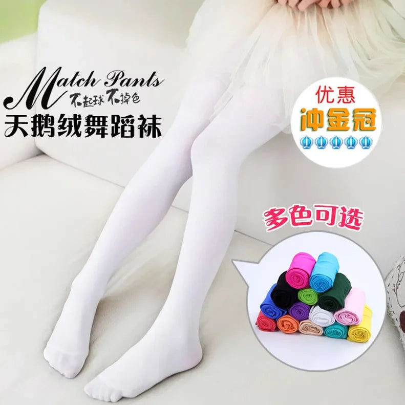 Ballet Dance Tight Halloween School Tights for Girls Soft Stretchy Footed Stockings Kids Dancewear Uniform Elastic Ballet Tights