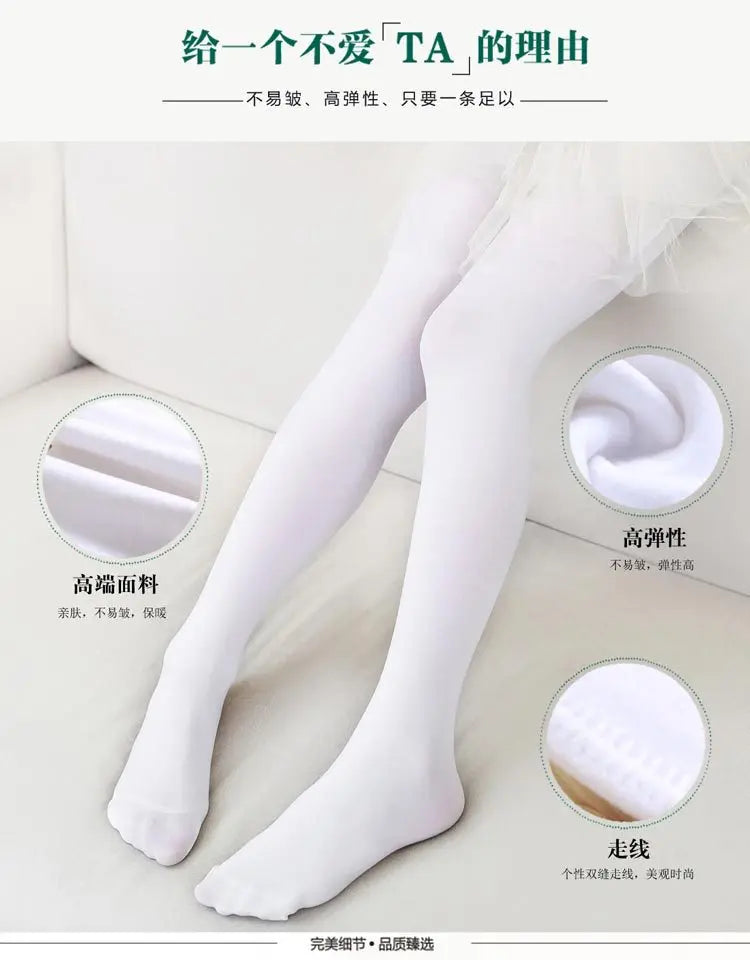 Ballet Dance Tight Halloween School Tights for Girls Soft Stretchy Footed Stockings Kids Dancewear Uniform Elastic Ballet Tights