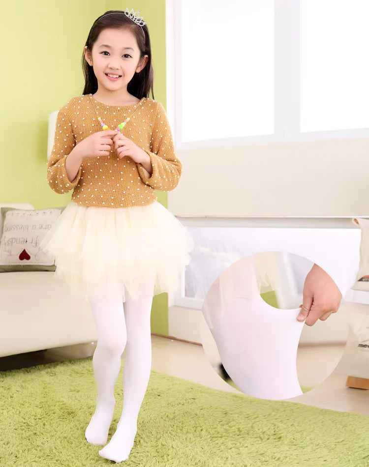 Ballet Dance Tight Halloween School Tights for Girls Soft Stretchy Footed Stockings Kids Dancewear Uniform Elastic Ballet Tights