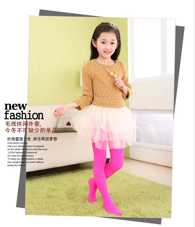 Ballet Dance Tight Halloween School Tights for Girls Soft Stretchy Footed Stockings Kids Dancewear Uniform Elastic Ballet Tights