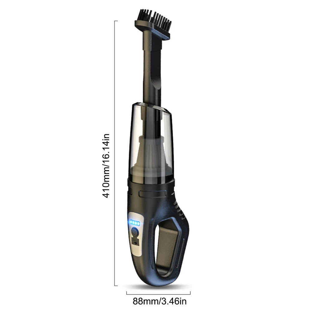 Portable Cordless Car Vacuum USB Recharge Handheld Vacuum Powerful Suction Cleaner For Car Household Office Pet Hair Cleaning