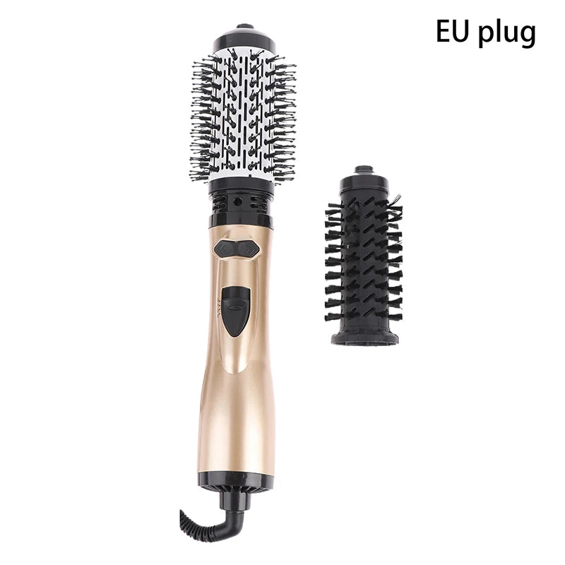 Hair Dryer Brush 2 In 1 Hot Air Spin Brush Curling Straightening Styling Auto-Rotating Ionic Round Blow Hair Dryer Volumizer