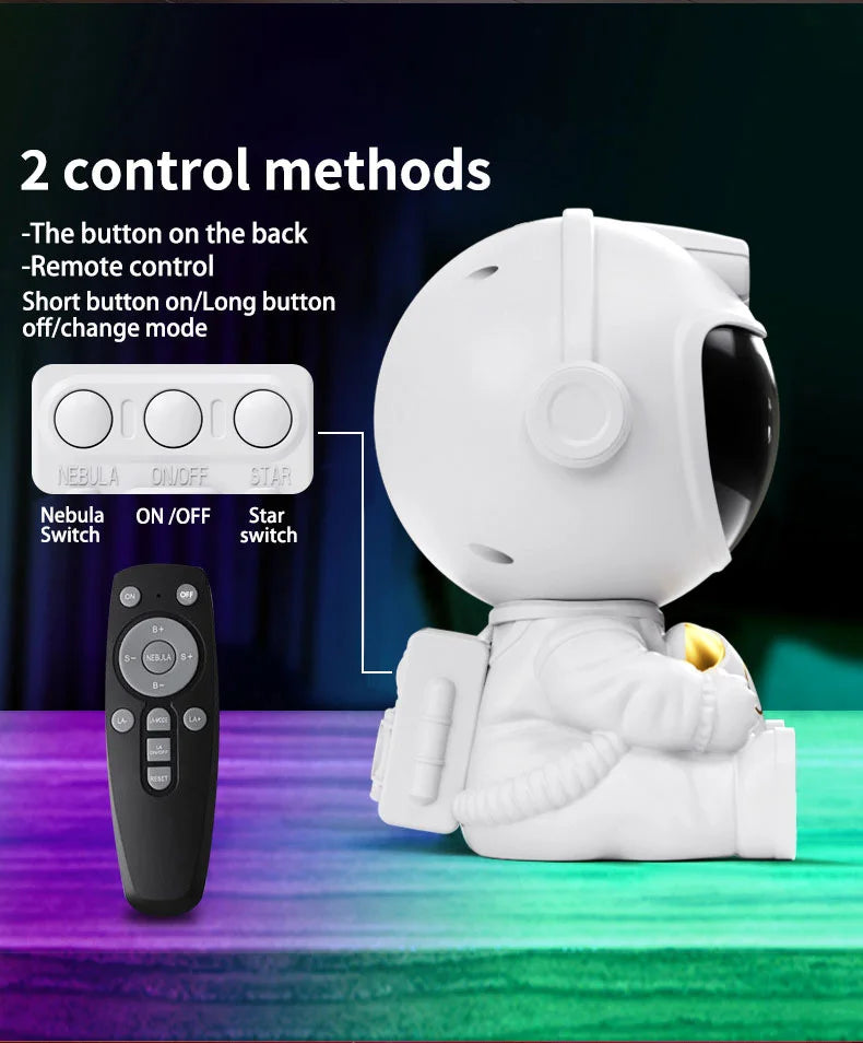 Night Light Astronaut Starry Sky LED Projector Star Ceiling Decoration Atmosphere Creating Lamp Bedrooms Living Room Kids Gift