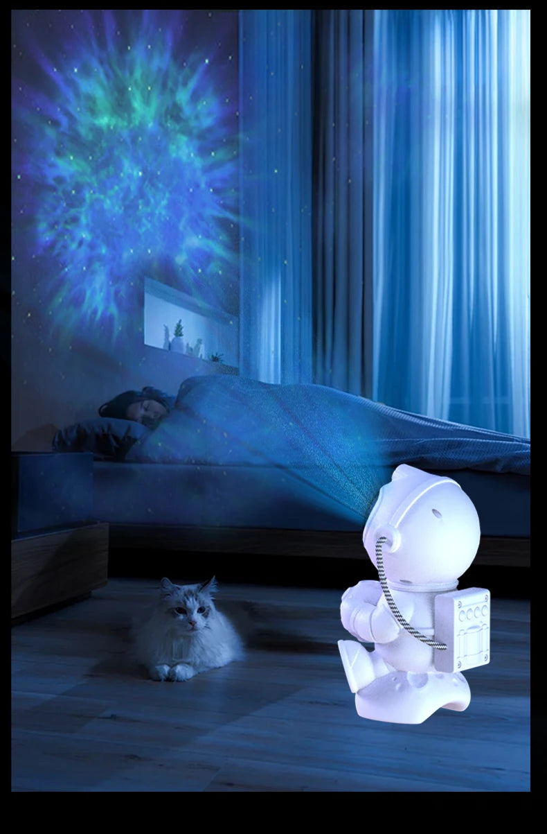 Astronaut LED Star Projector Night Light Galaxy Projectors Bluetooth Speaker for Bedroom Room Decor Kids Gift Starry Sky Lamp