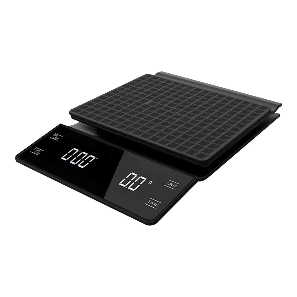 Digital Rechargable Coffee Scale with Timer LED Screen Espresso USB 3kg Max.Weighing 0.1g High Precision Measures Kitchen Scale