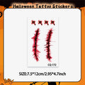 Halloween Horror Wound Temporary Tattoo Sticker, Long-lasting and Waterproof, Tears of the Nun, Tattoo Sticker for Face Arm