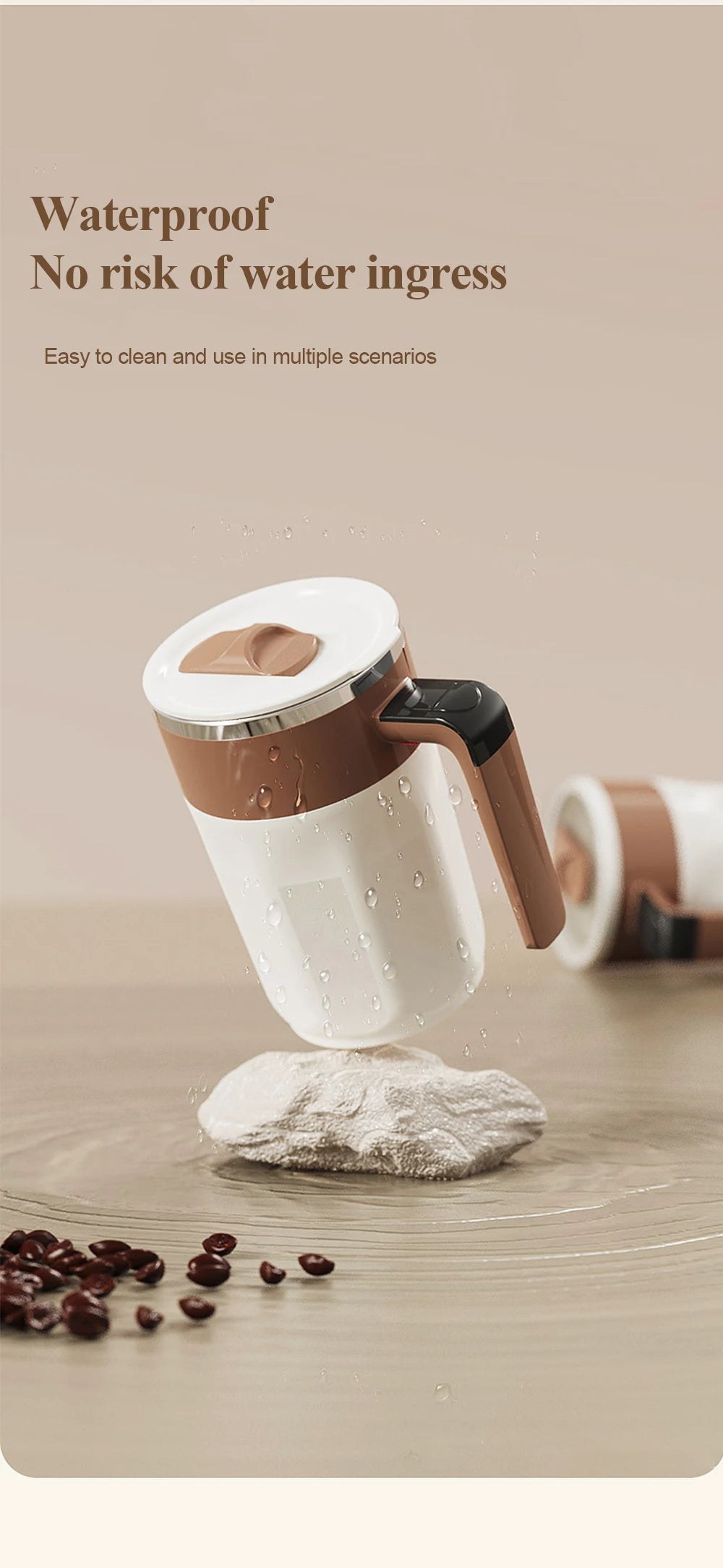 Automatic Stirring Coffee Cup Rechargeable Electric Stirring Mixer 316 Stainless Steel Magnetic Self Stirring Mugs With Lid