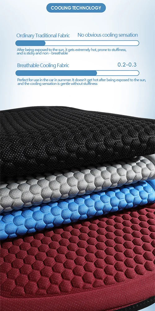Car Seat Cushion - All-Season Comfortable & Breathable, Office Chair Cushion, 3D Minimalist Ventilated Single Seat Cooling P