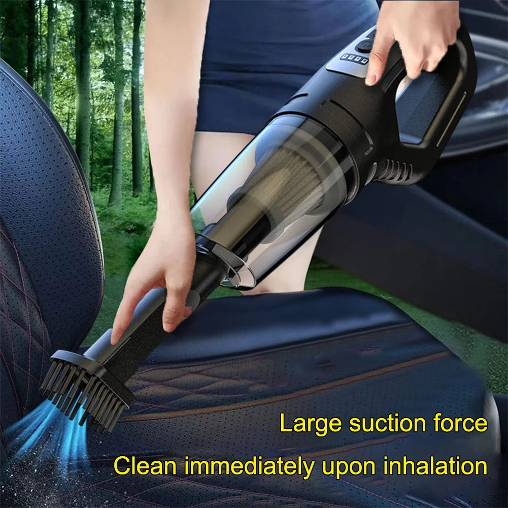 Portable Cordless Car Vacuum USB Recharge Handheld Vacuum Powerful Suction Cleaner For Car Household Office Pet Hair Cleaning
