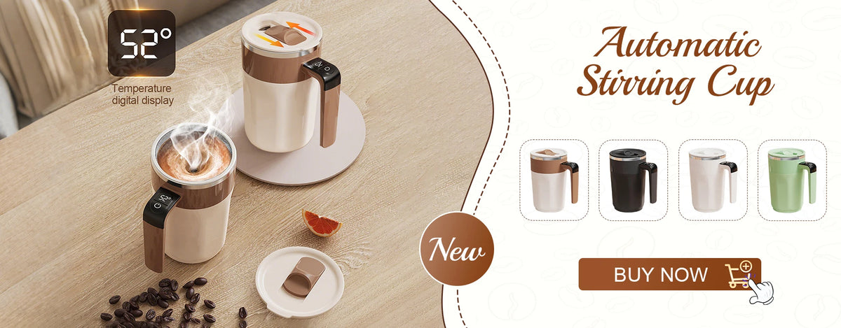 Automatic Stirring Coffee Cup Rechargeable Electric Stirring Mixer 316 Stainless Steel Magnetic Self Stirring Mugs With Lid