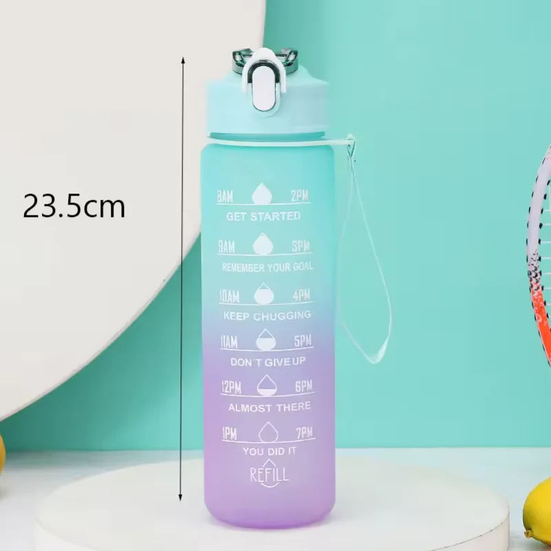 300ml/750ml/2L Water Bottle Motivational Sport Water Bottle Leakproof Bottles Drinking Outdoor Travel Gym Fitness Jugs
