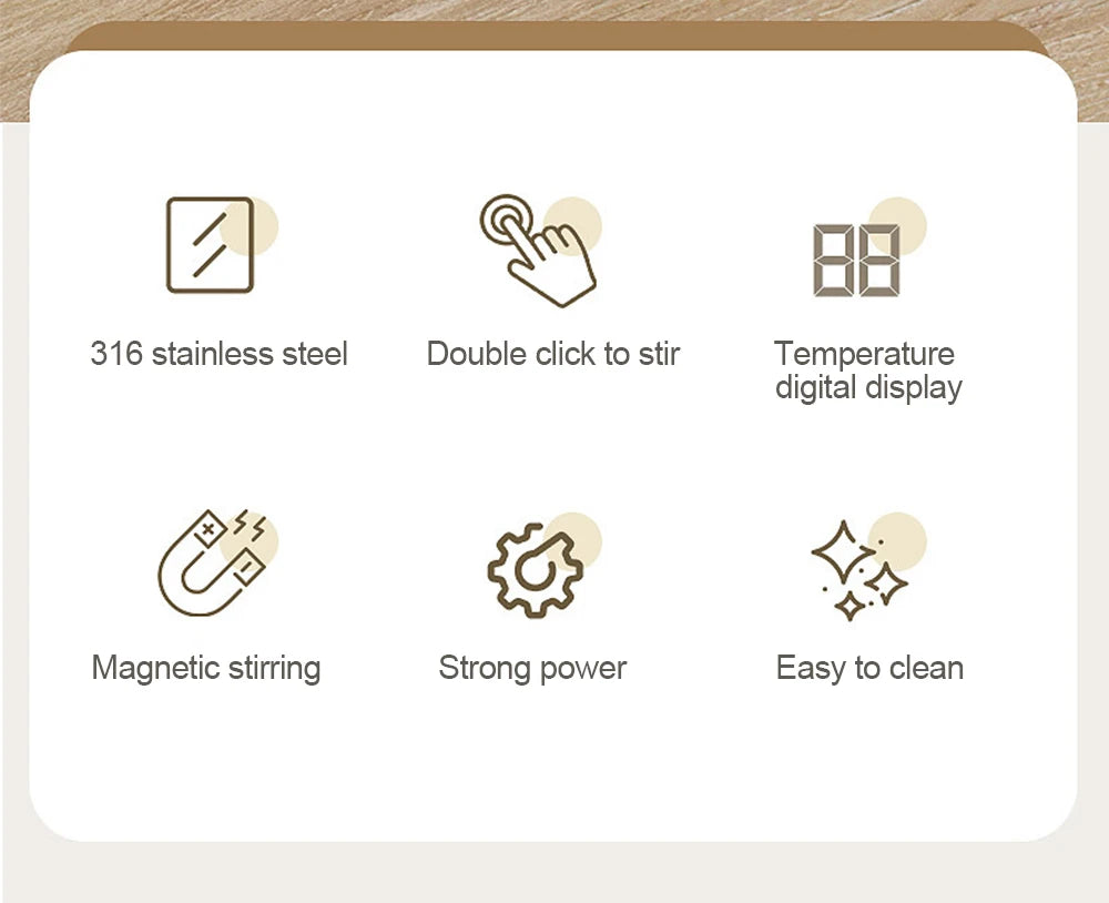 Automatic Stirring Coffee Cup Rechargeable Electric Stirring Mixer 316 Stainless Steel Magnetic Self Stirring Mugs With Lid