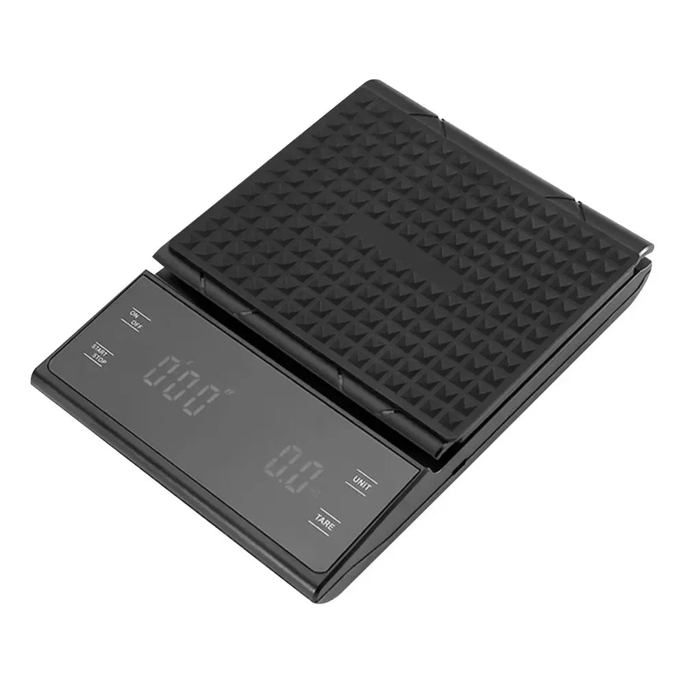 Digital Rechargable Coffee Scale with Timer LED Screen Espresso USB 3kg Max.Weighing 0.1g High Precision Measures Kitchen Scale