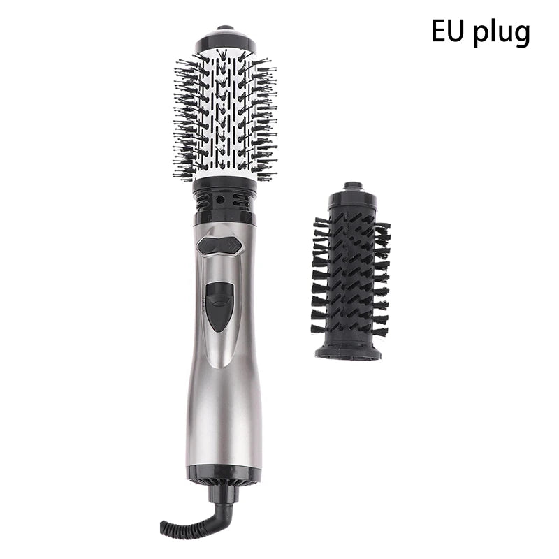 Hair Dryer Brush 2 In 1 Hot Air Spin Brush Curling Straightening Styling Auto-Rotating Ionic Round Blow Hair Dryer Volumizer