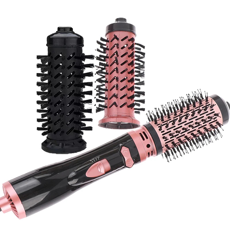 Hair Dryer Brush 2 In 1 Hot Air Spin Brush Curling Straightening Styling Auto-Rotating Ionic Round Blow Hair Dryer Volumizer
