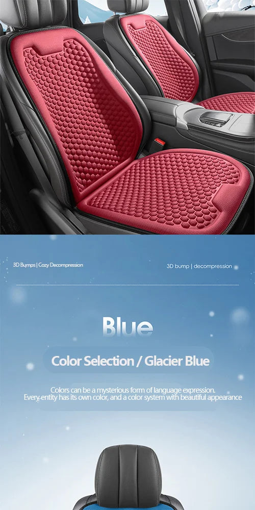 Car Seat Cushion - All-Season Comfortable & Breathable, Office Chair Cushion, 3D Minimalist Ventilated Single Seat Cooling P