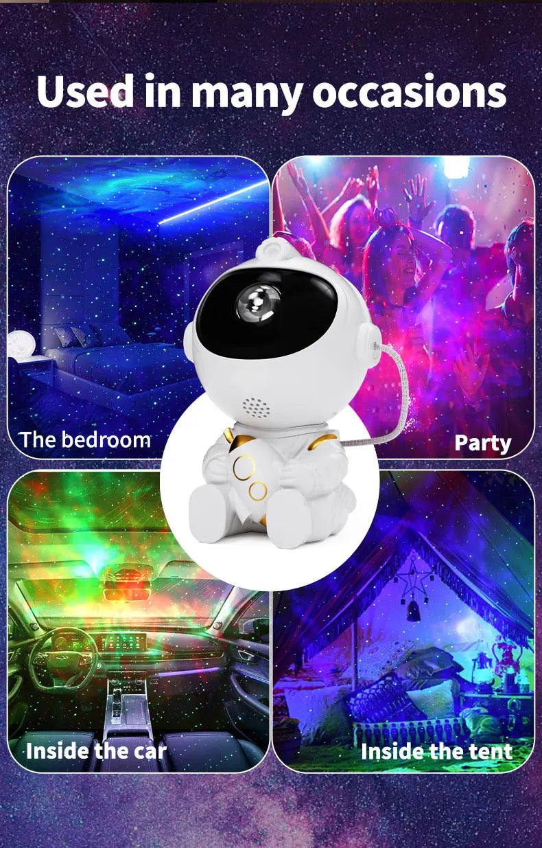 Astronaut Star Projector Night Light with Remote Control 360° Adjustable Galaxy Nebula Ceiling Lamp for Bedroom Kids Room Party