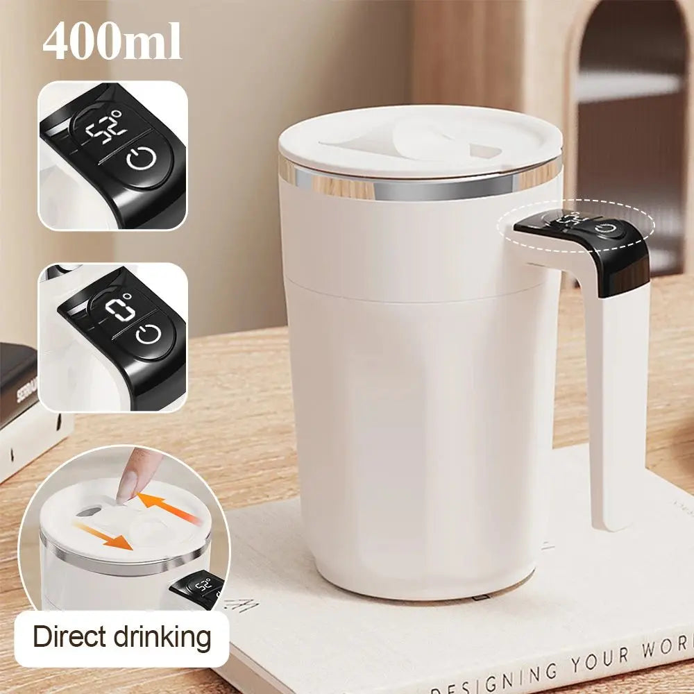 Automatic Stirring Coffee Cup Rechargeable Electric Stirring Mixer 316 Stainless Steel Magnetic Self Stirring Mugs With Lid
