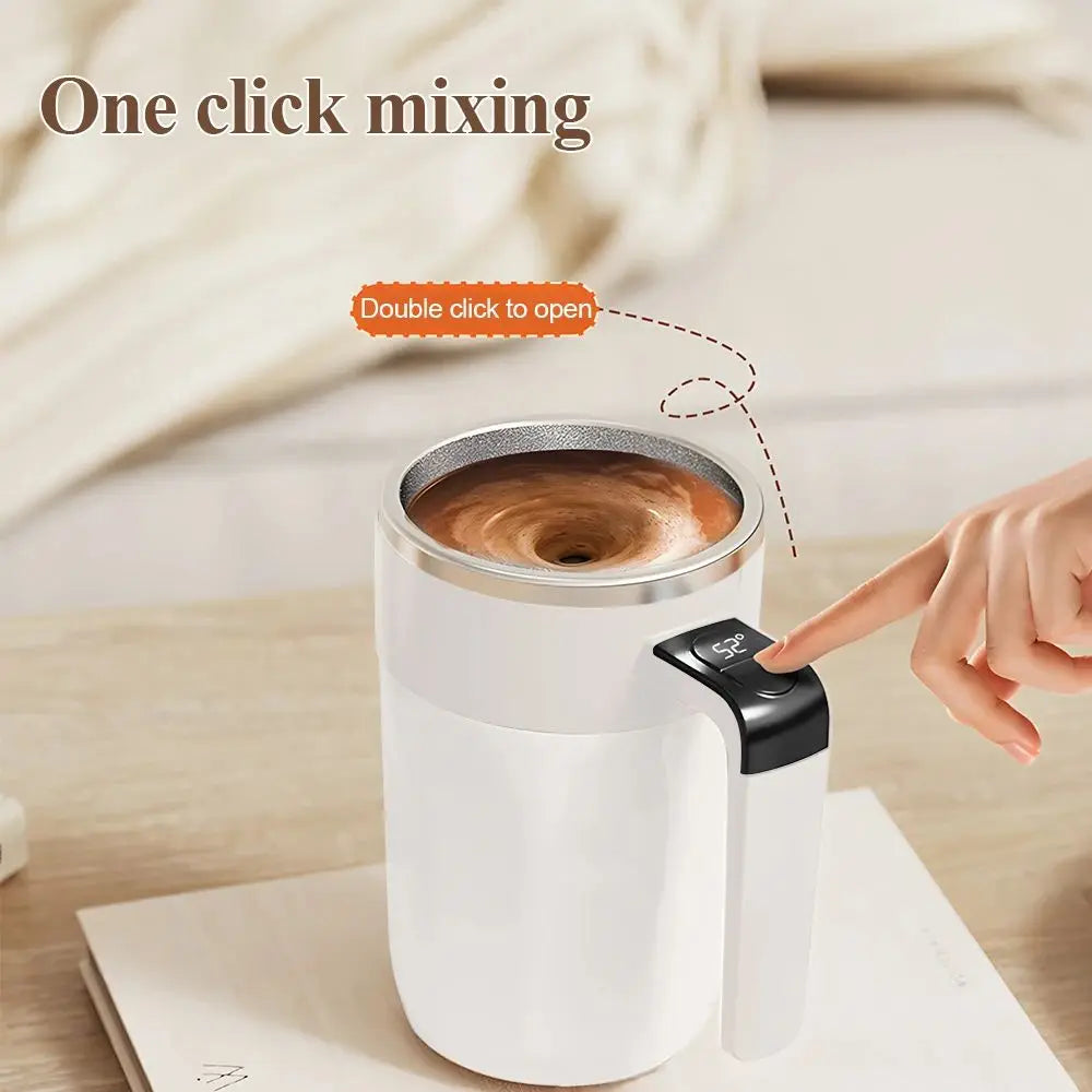 Automatic Stirring Coffee Cup Rechargeable Electric Stirring Mixer 316 Stainless Steel Magnetic Self Stirring Mugs With Lid