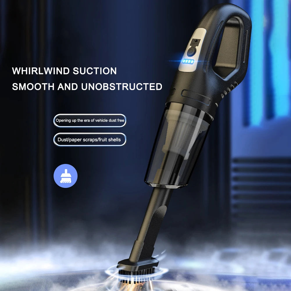 Portable Cordless Car Vacuum USB Recharge Handheld Vacuum Powerful Suction Cleaner For Car Household Office Pet Hair Cleaning