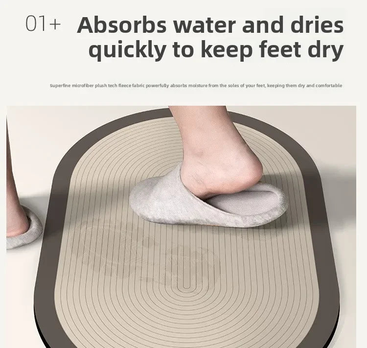 Diatomaceous Earth Bath Mat Super Absorbent Quick Dry Non Slip Bathroom Rug for Home Entrance Durable and Stain Resistant