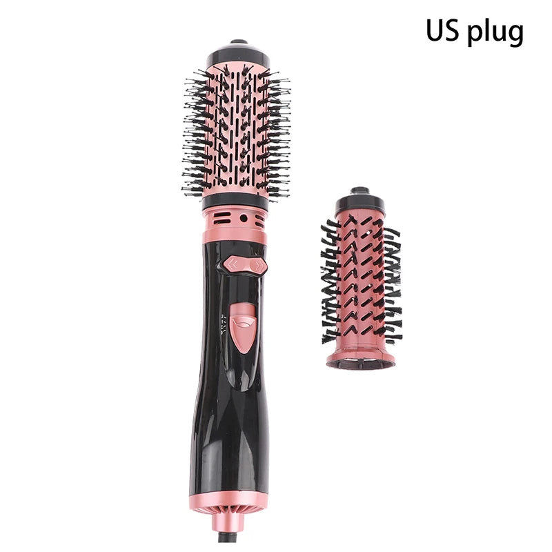 Hair Dryer Brush 2 In 1 Hot Air Spin Brush Curling Straightening Styling Auto-Rotating Ionic Round Blow Hair Dryer Volumizer
