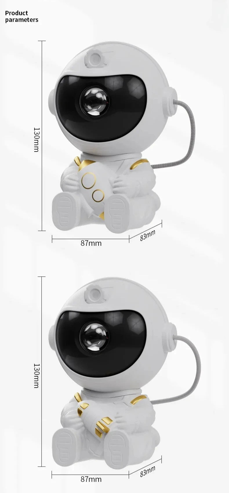Night Light Astronaut Starry Sky LED Projector Star Ceiling Decoration Atmosphere Creating Lamp Bedrooms Living Room Kids Gift