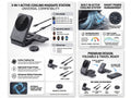 Cargador Inalámbrico Magnético 3 en 1 Plegable
